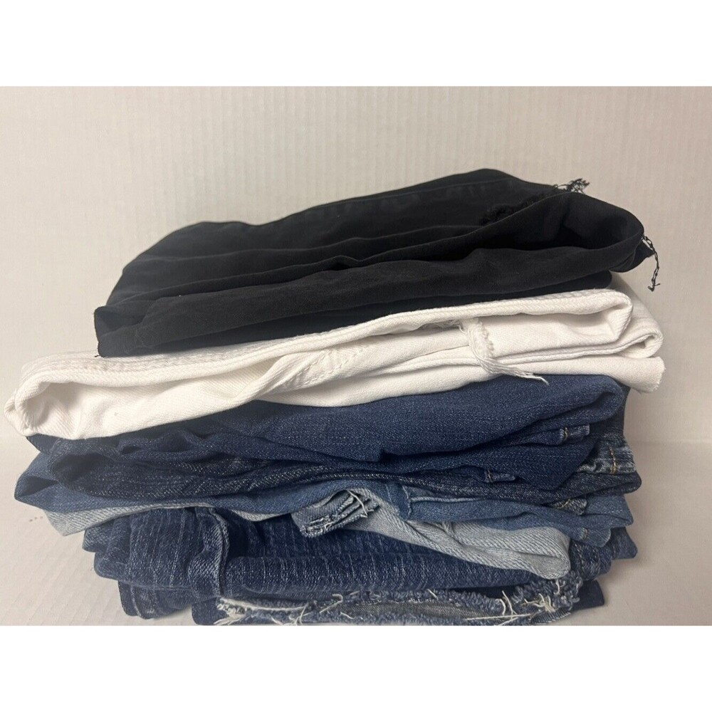 Over 3 lbs Denim Blue Jeans Fabric Leg Pieces for Crafts, Quilting, Sewing
